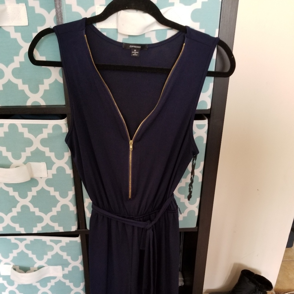 Blue Romper Pant Suit